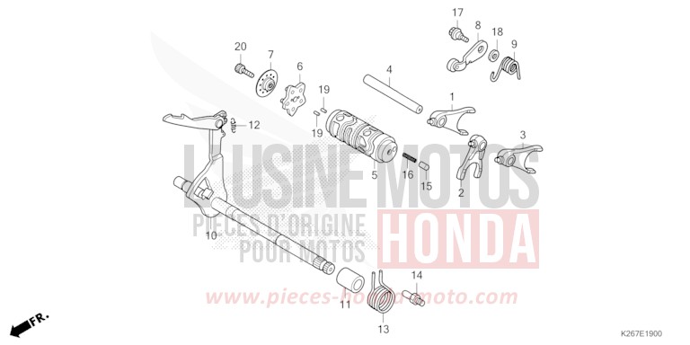 GEARSHIFT DRUM for MSX GROM A GAYETY RED (R310) from 2021